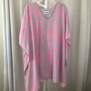 Pink & Grey Snakeskin Patterned Dress